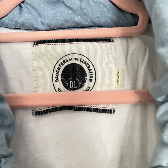 Anthropologie Chambray Puffer Vest EUC sz Small - Picture 6 of 8